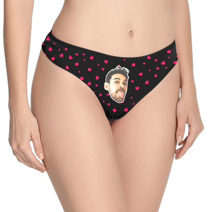 Sweet Heart - Women's Popular Custom Face Thong Pantie Underwear-Blongser