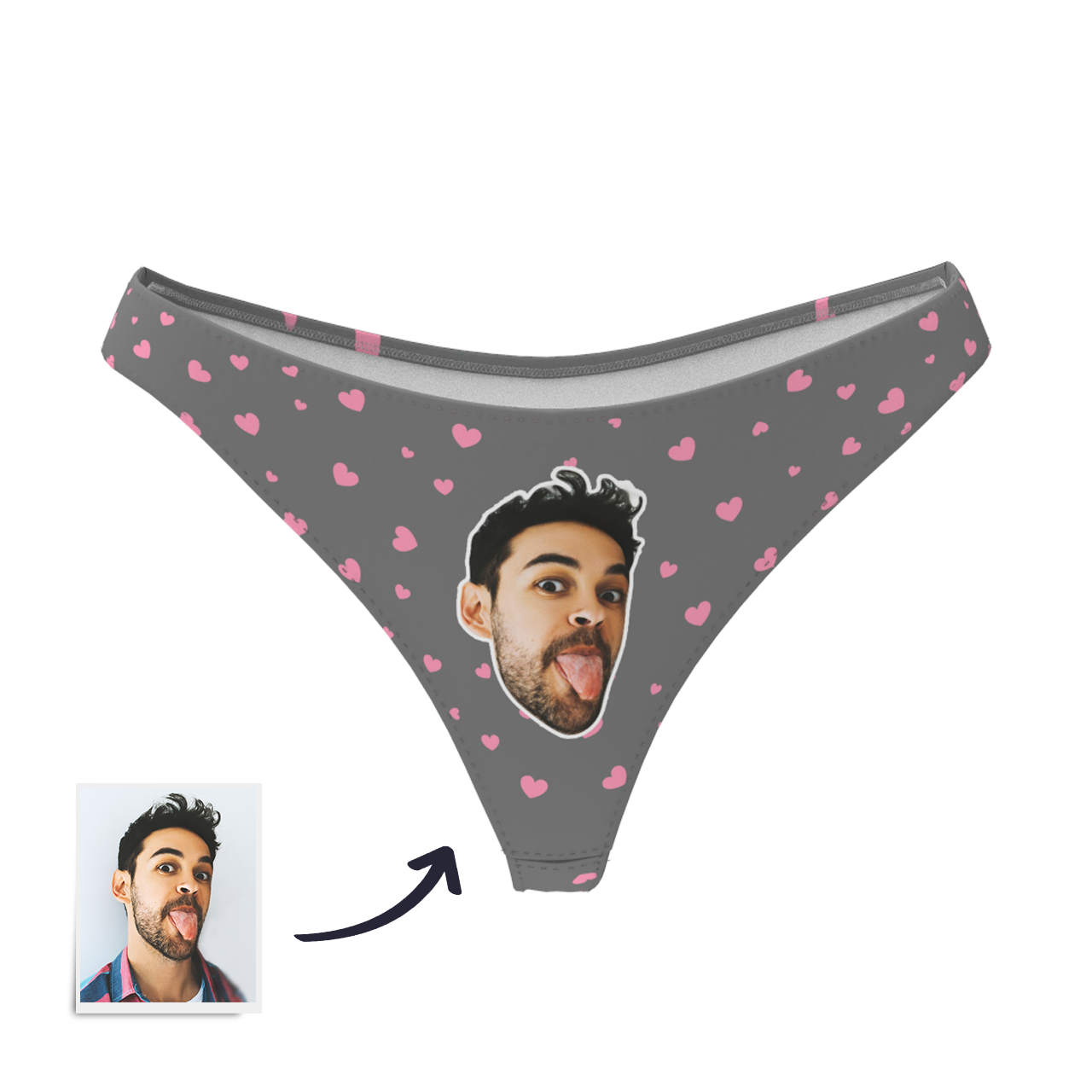 Sweet Heart - Women's Popular Custom Face Thong Pantie Underwear-Blongser