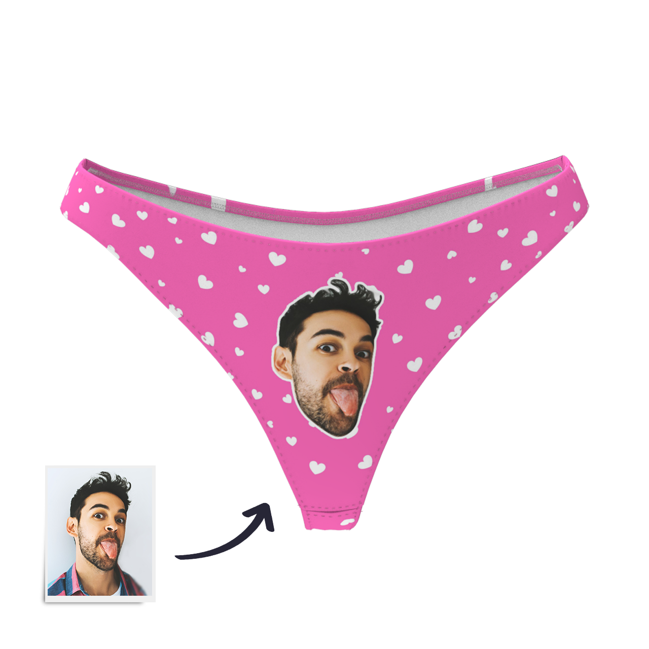 Sweet Heart - Women's Popular Custom Face Thong Pantie Underwear-Blongser