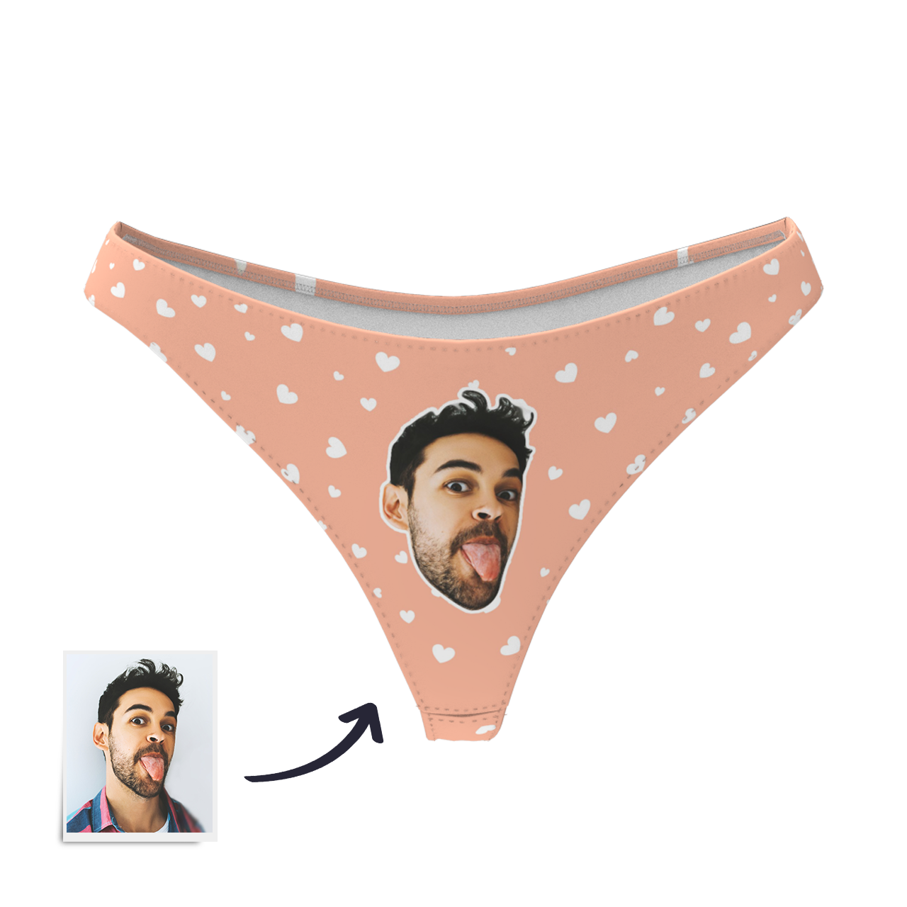 Sweet Heart - Women's Popular Custom Face Thong Pantie Underwear-Blongser