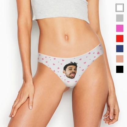 Custom Face Thong Little Heart Women Panties - 6 Colors-Blongser