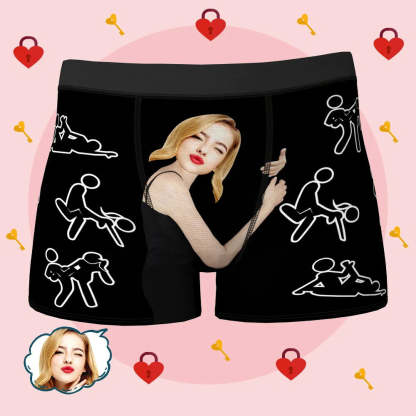 Personalize Face Boxer Custom Sexy Naughty Underwear Gifts for Him-Blongser