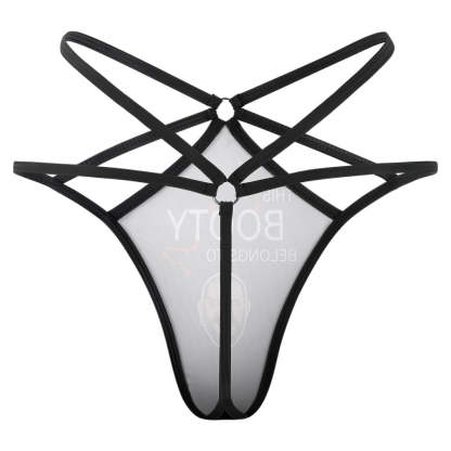 Custom Face Thong Personalized Belongs To Me Women's Funny Sexy Thongs-Blongser