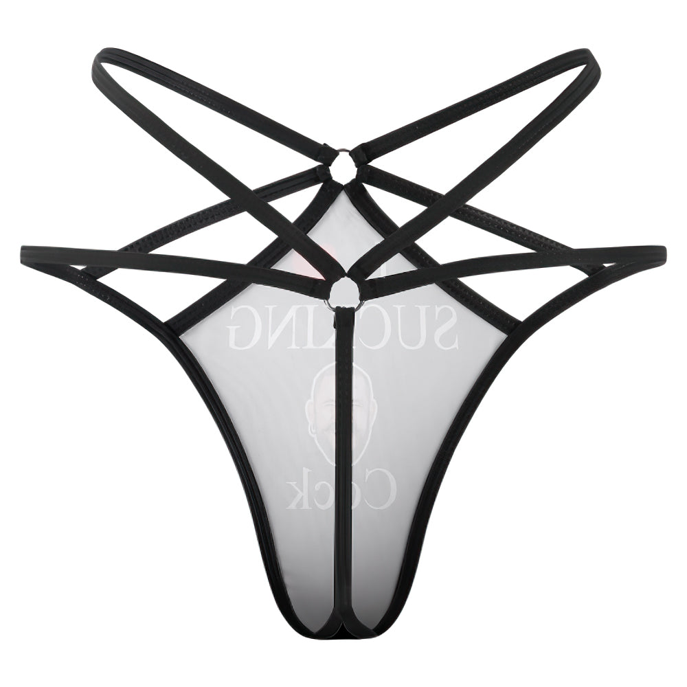 Custom Face Thong Love Sucking Cock Sexy Women's Funny Thongs-Blongser