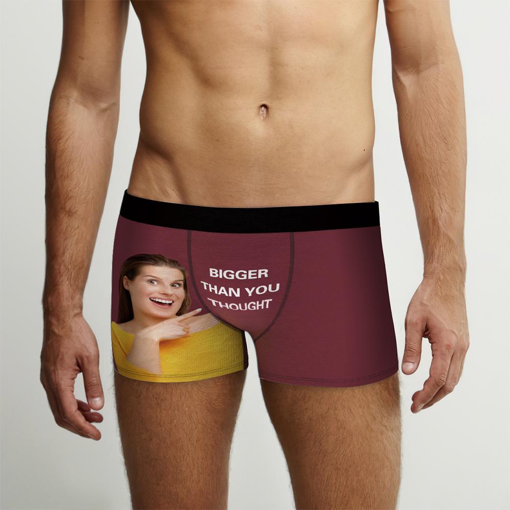 Custom Photo Boxer Shorts Personalized Text Underwear - 3 Colors-Blongser