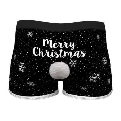 Custom Face Christmas Underwear Men's Boxers Briefs-Blongser