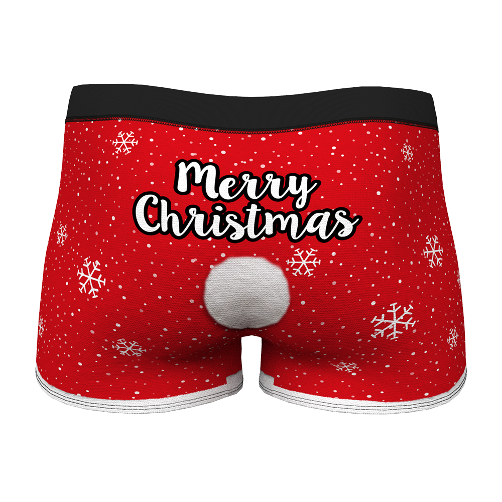 Custom Face Christmas Underwear Men's Boxers Briefs-Blongser