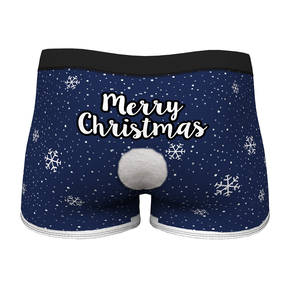 Custom Face Christmas Underwear Men's Boxers Briefs-Blongser