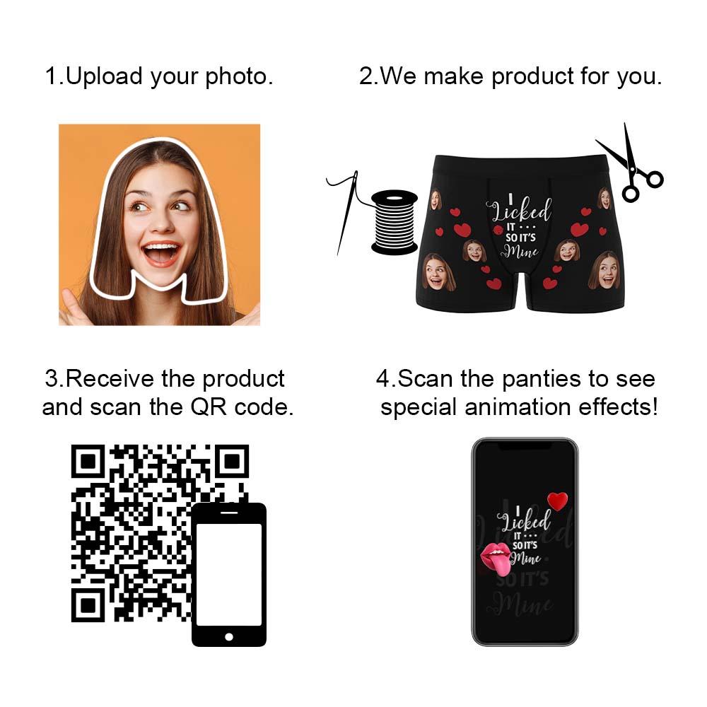 Custom Photo Boxer, Funny Face Boxer It's Mine AR View-Blongser