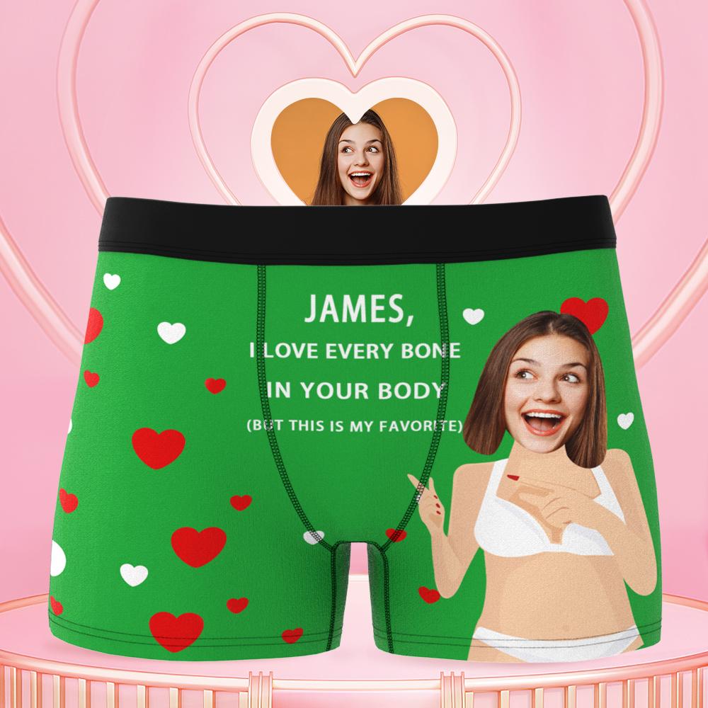 Custom Photo Boxer Funny Face Underwear Gifts for Husband/Him - Men's-Blongser