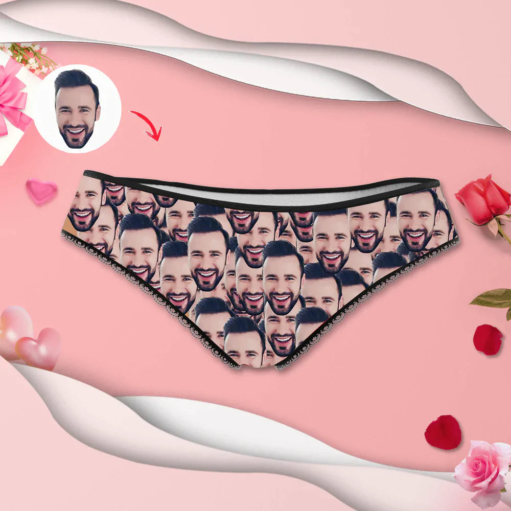 Custom Face Mash Women Panties Gift for Her Underwear