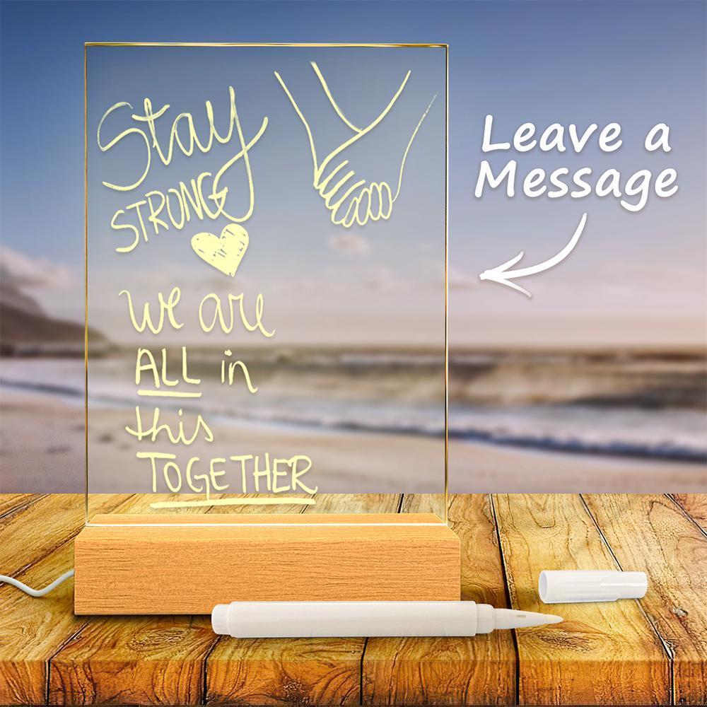 Handwriting Night Lights Acrylic Message Board with Pen-Blongser