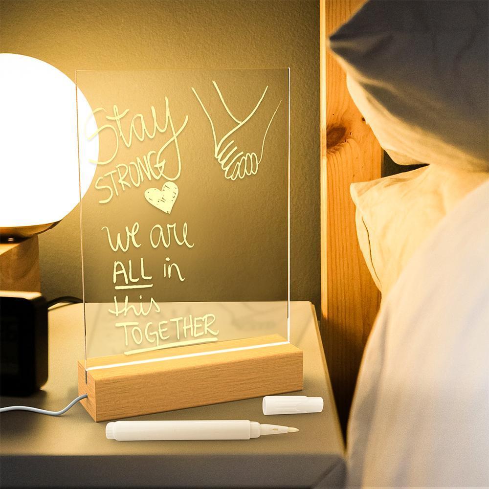 Handwriting Night Lights Acrylic Message Board with Pen-Blongser