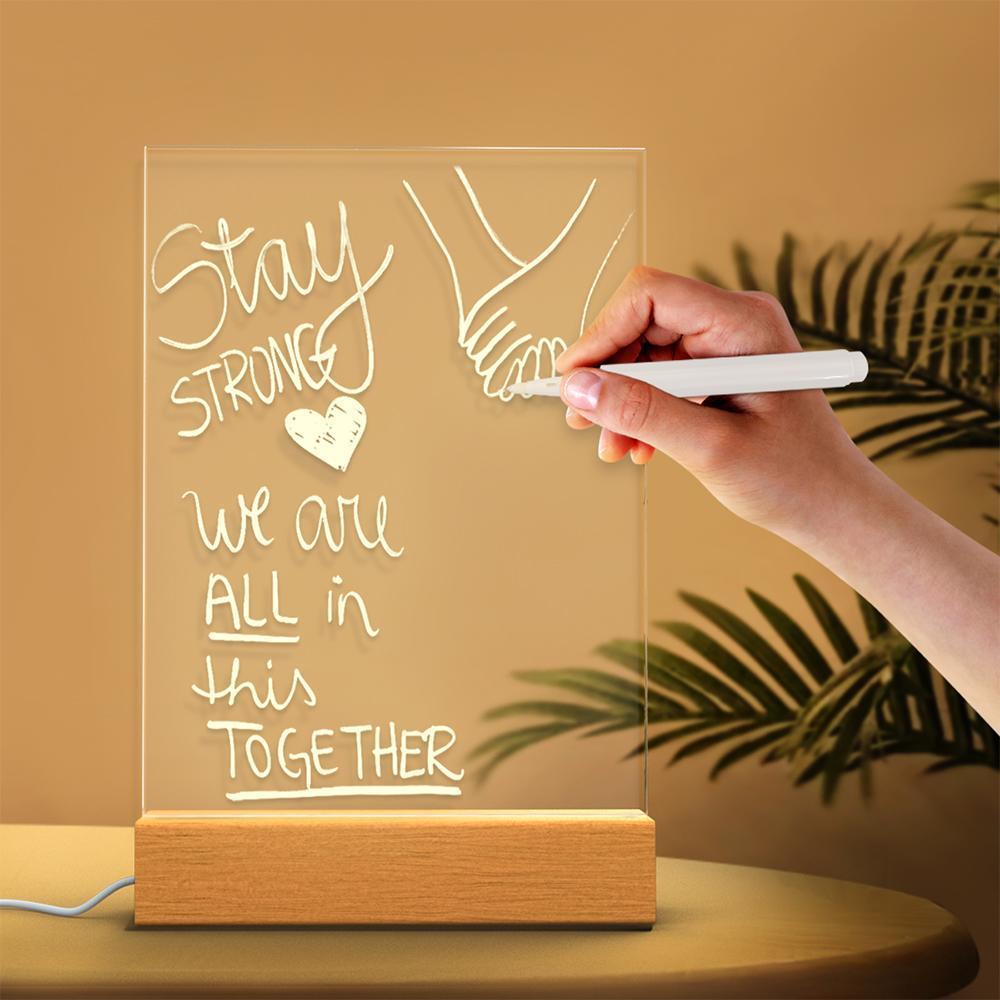Handwriting Night Lights Acrylic Message Board with Pen-Blongser