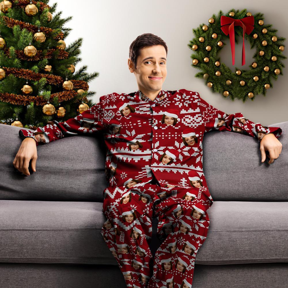 Custom Face Christmas Pajamas - 3 Colors-Blongser