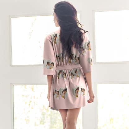 Custom Photo Nightgown Personalized Night Robe Gift for Valentine-Blongser