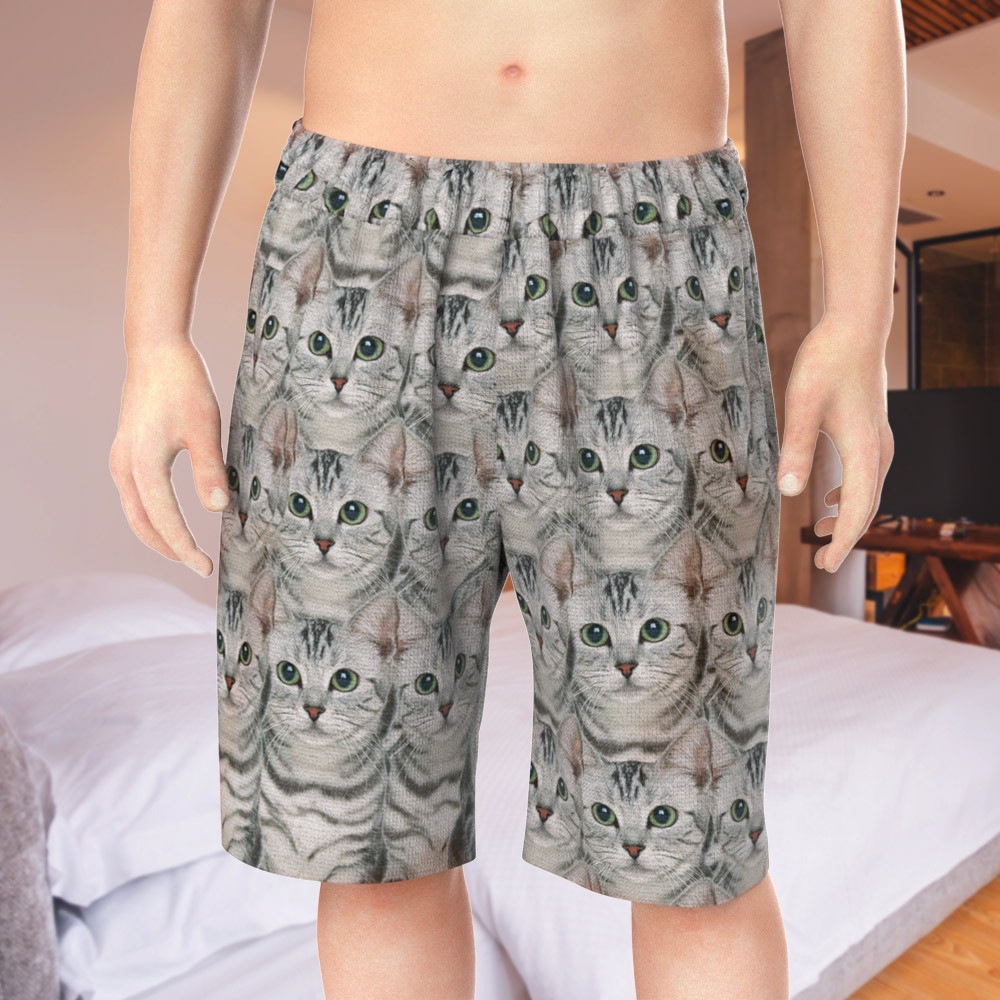 Custom Face Pajamas Men's Short Sleeve Pyjamas-Blongser