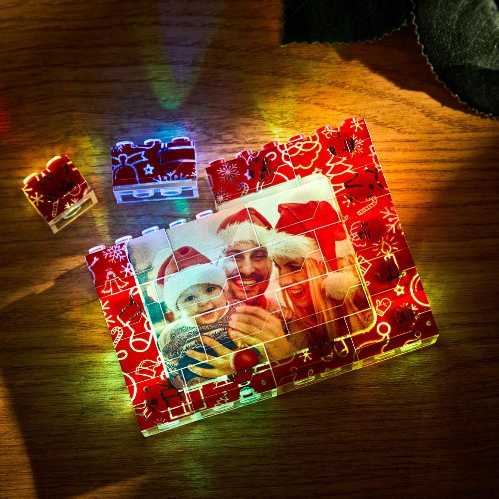 Custom Photo Building Brick Light Up Building Bricks Multicolor LED Light Brick Gift for Him-Blongser