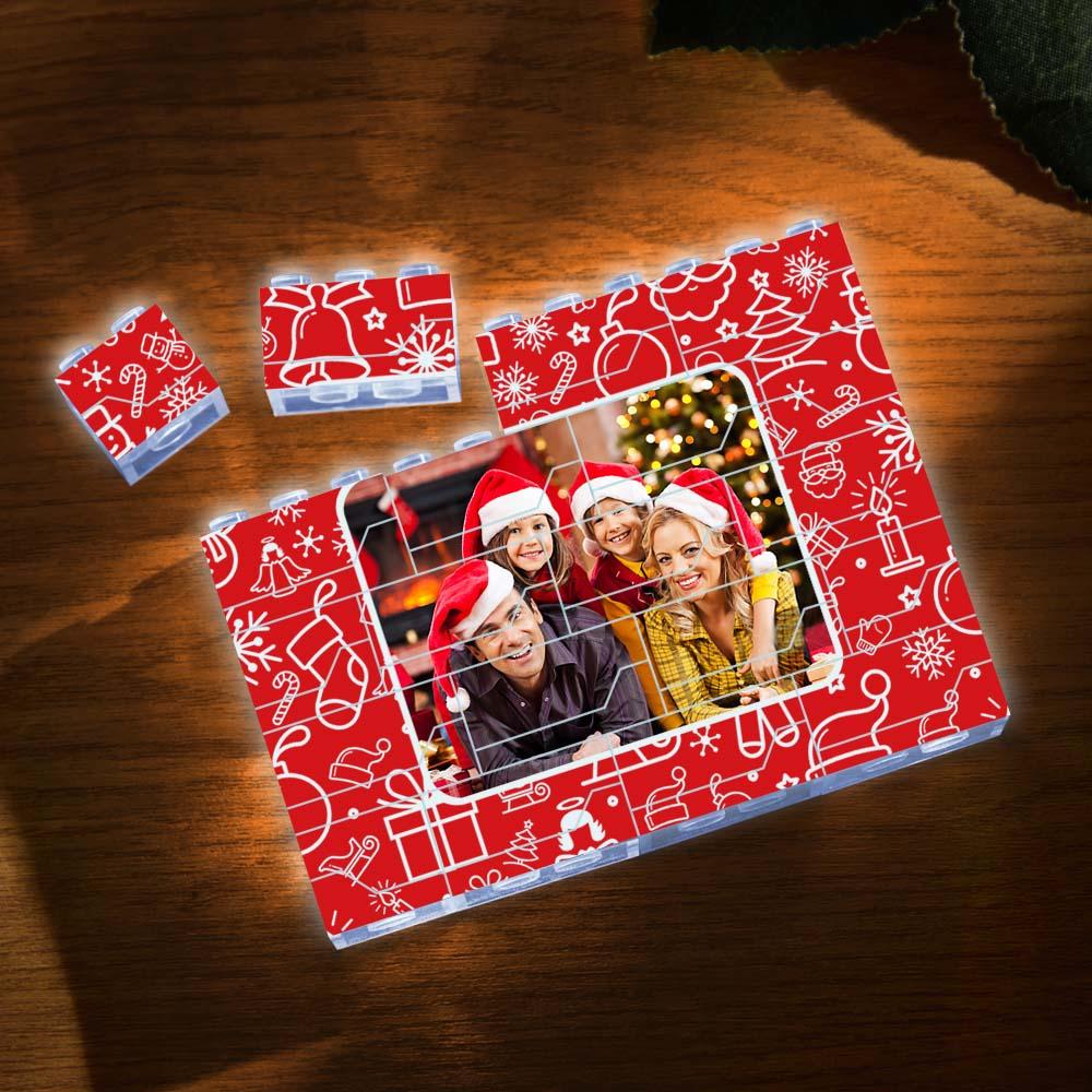 Custom Photo Building Brick Light Up Building Bricks Multicolor LED Light Brick Gift for Him-Blongser