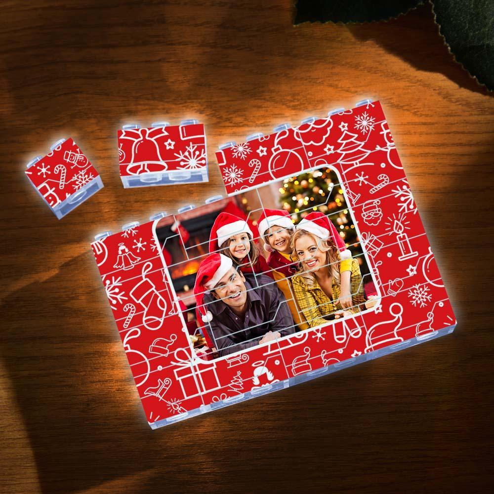 Custom Photo Building Brick Light Up Building Bricks Multicolor LED Light Brick Gift for Him-Blongser