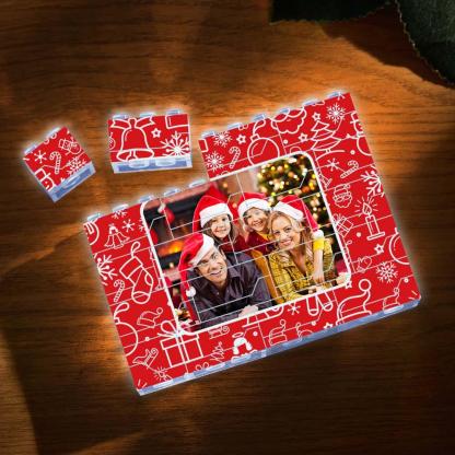 Custom Photo Building Brick Light Up Building Bricks Multicolor LED Light Brick Gift for Him-Blongser