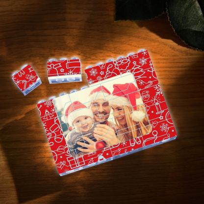 Custom Photo Building Brick Light Up Building Bricks Multicolor LED Light Brick Gift for Him-Blongser