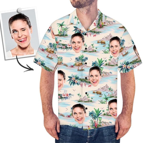 Custom Hawaiian Shirt With Face Gifts for Beach Party Gifts for Men Multiple Styles-Blongser