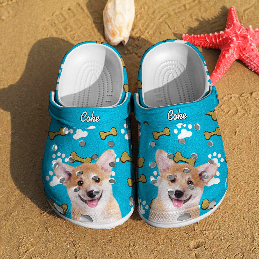 Personalized Pet Face Clogs Slipper with Name Funny Clog Birthday Gift for Pet Lover-Blongser