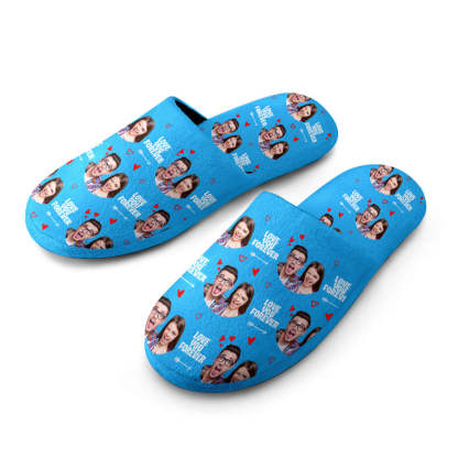 Custom Women's and Men's Slippers Personalized Casual House Shoes Indoor Outdoor Bedroom Cotton Slippers-Blongser