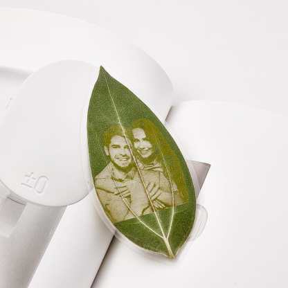 Personalized Photo Leaf Bookmark Custom Leaf Carving Bookmarks Leaf Carving Art Unique Gift for Reader-Blongser