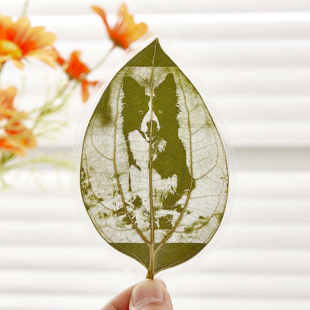Personalized Photo Leaf Bookmark Custom Leaf Carving Bookmarks Leaf Carving Art Unique Gift for Reader-Blongser