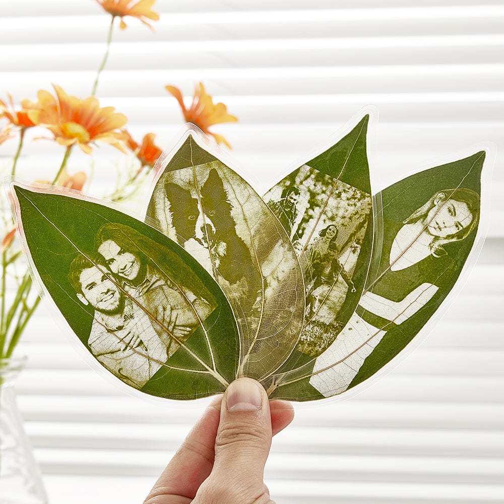 Personalized Photo Leaf Bookmark Custom Leaf Carving Bookmarks Leaf Carving Art Unique Gift for Reader-Blongser