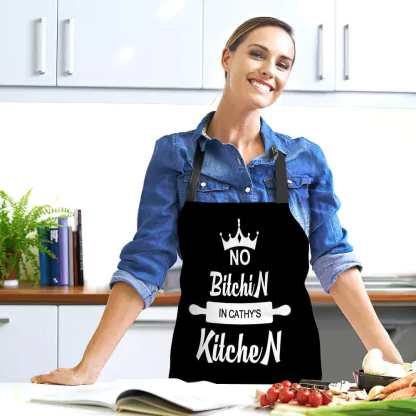 Custom Name Apron Personalized Aprons Kitchen Gift for Her-No Bitchin in My Kitchen-Blongser