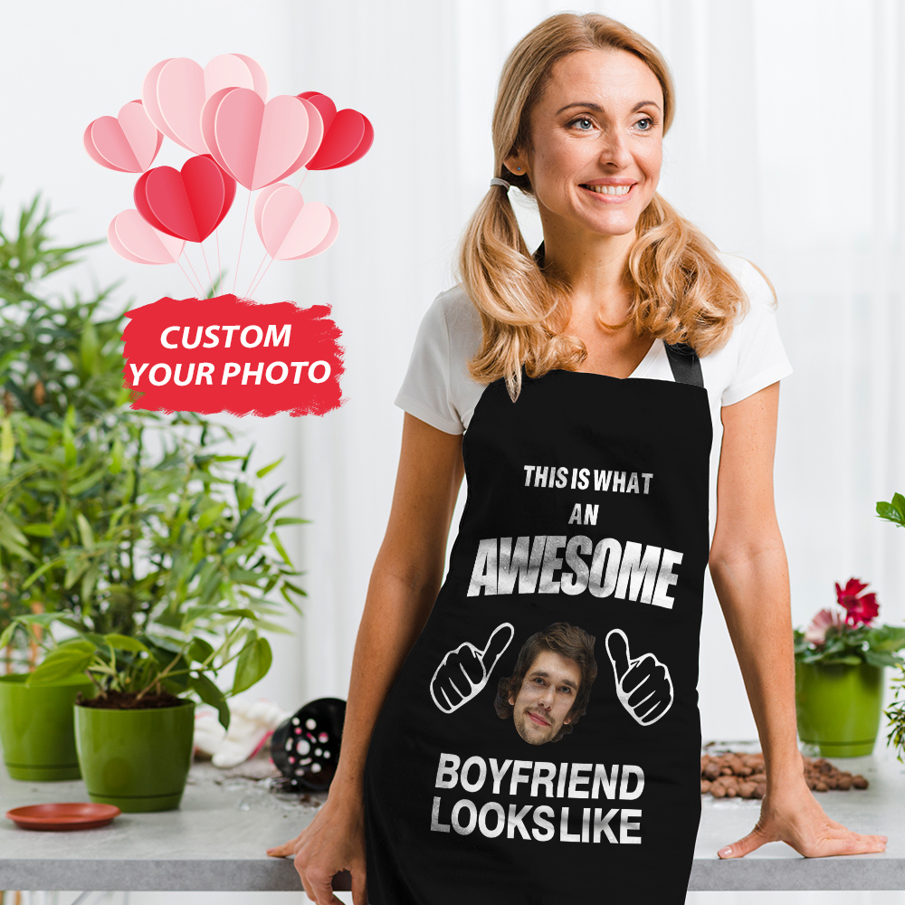 Custom Face Apron Personalized Boyfriend Funny Apron-Blongser