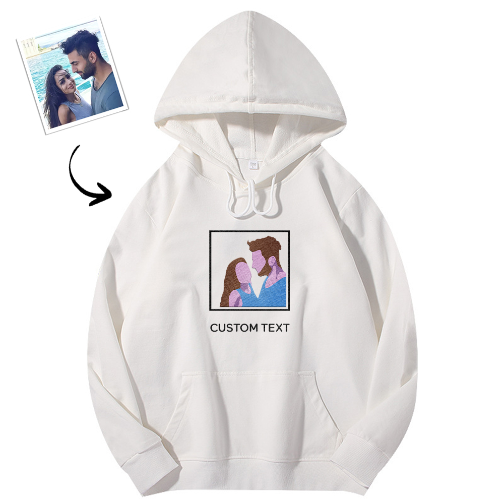 Custom Embroidered and Text Pattern Hoodie Comfortable Fit Trendy Fashion for Lover-Blongser