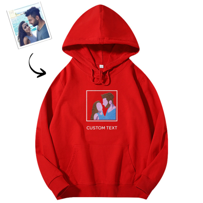 Custom Embroidered and Text Pattern Hoodie Comfortable Fit Trendy Fashion for Lover-Blongser