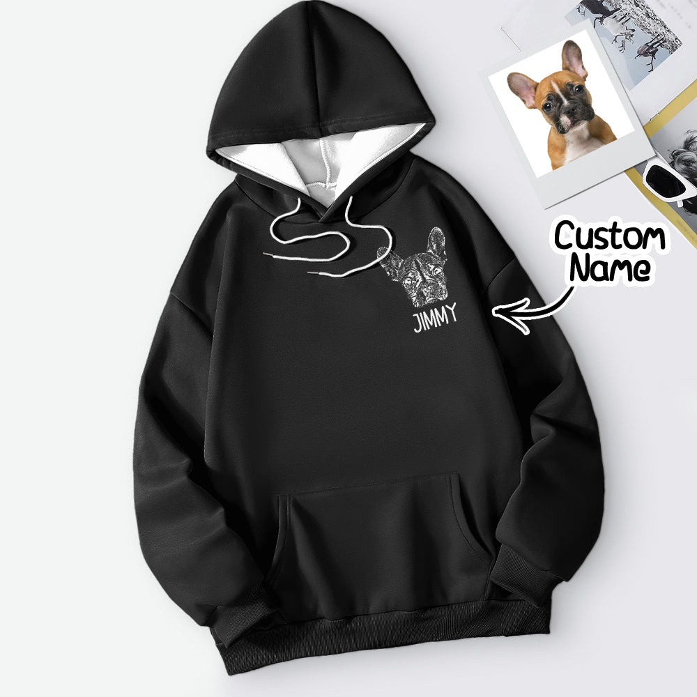 Personalized Pet Portrait Hoodie Custom Pet Sweatshirt Gift for Pet Lovers-Blongser