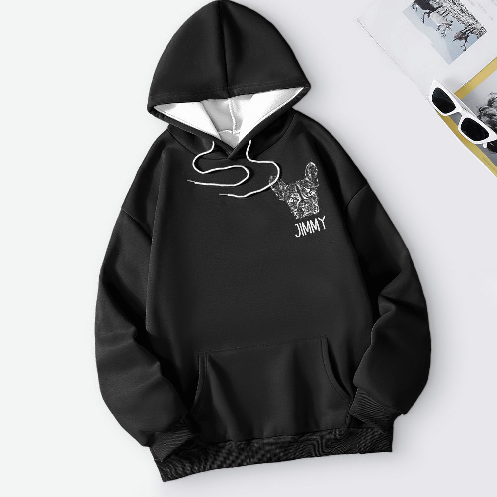 Personalized Pet Portrait Hoodie Custom Pet Sweatshirt Gift for Pet Lovers-Blongser