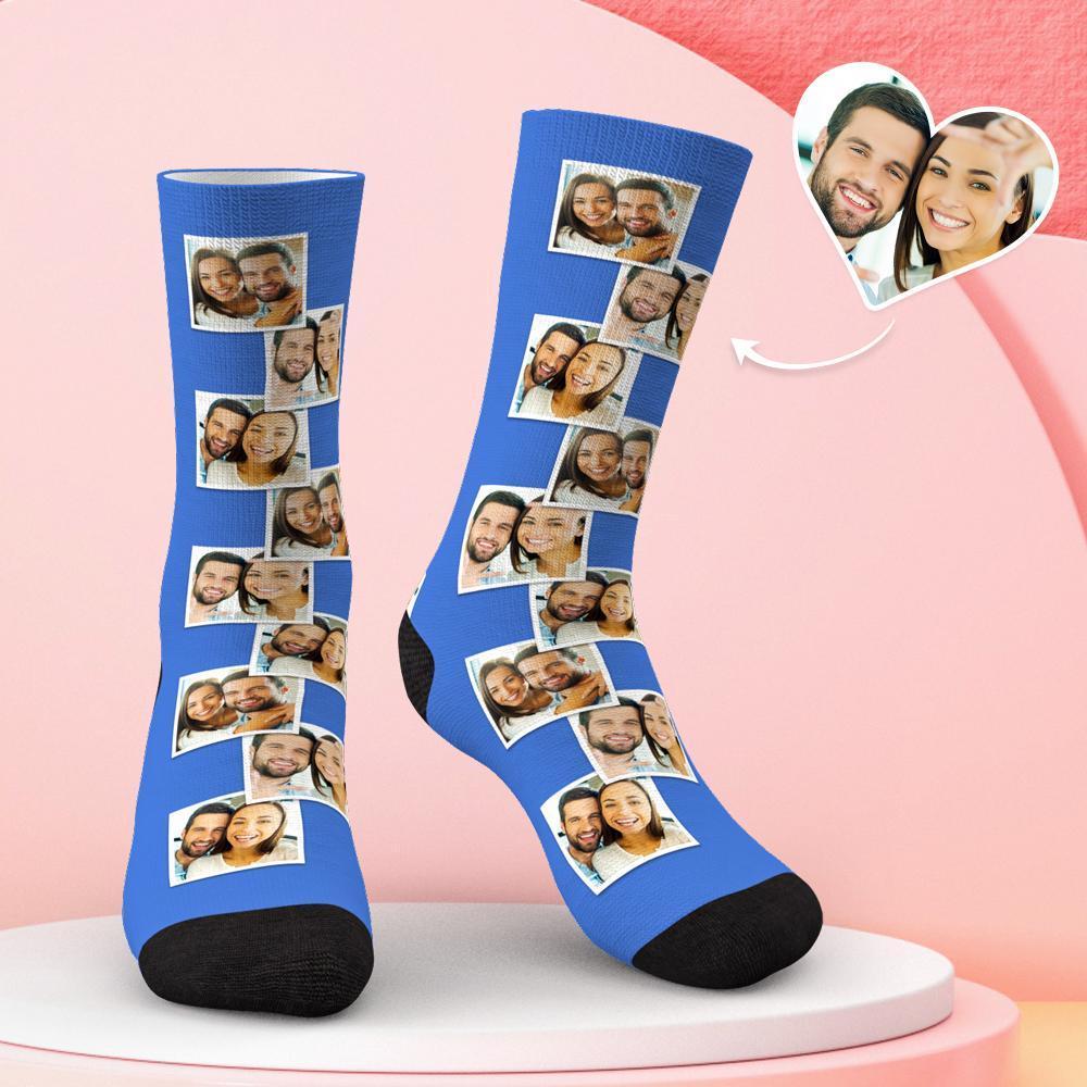 Custom Multi Photo Socks Gifts for Lovers-Blongser