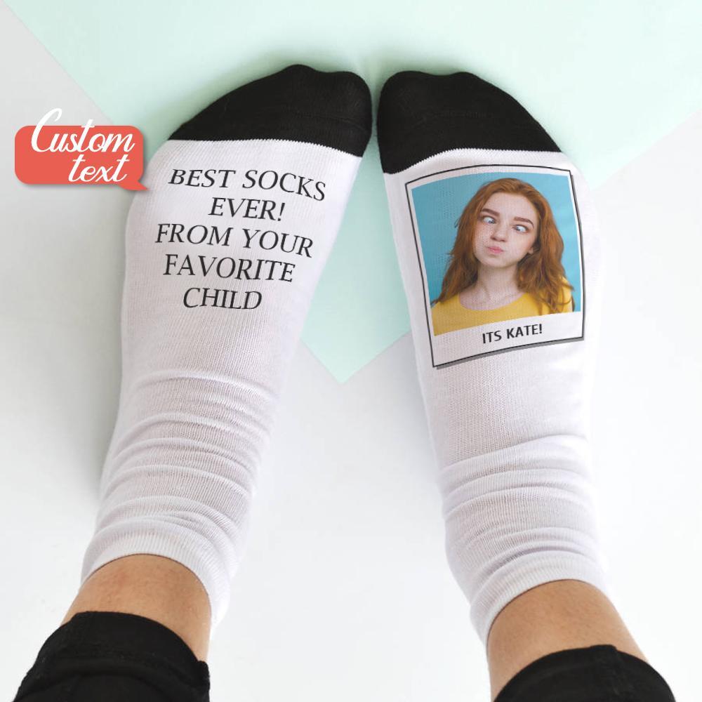 Custom Socks Photo Socks with Your Text Gifts for Lovers-Blongser