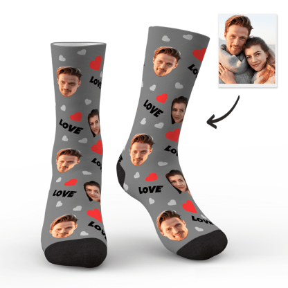 Custom Face Socks Personalized Photo Socks Gift For Family - Love-Blongser