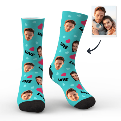 Custom Face Socks Personalized Photo Socks Gift For Family - Love-Blongser