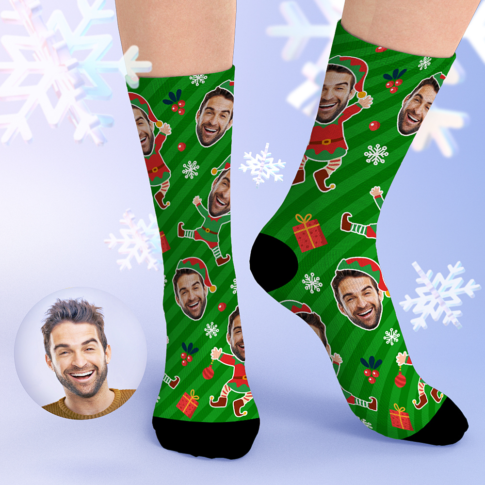Personalised Photo Socks Custom Funny Face Socks Christmas Gifts-Blongser