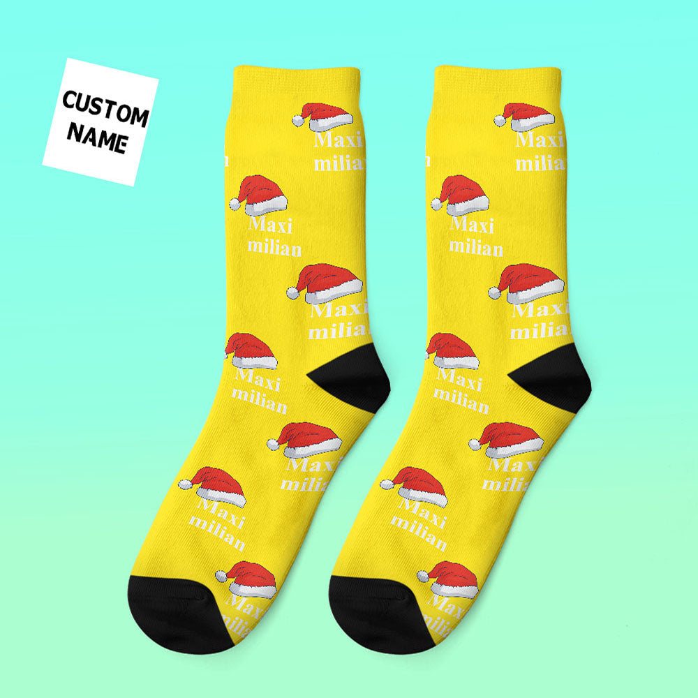 Custom Engraved Thick Socks Custom Name Christmas Gifts-Blongser