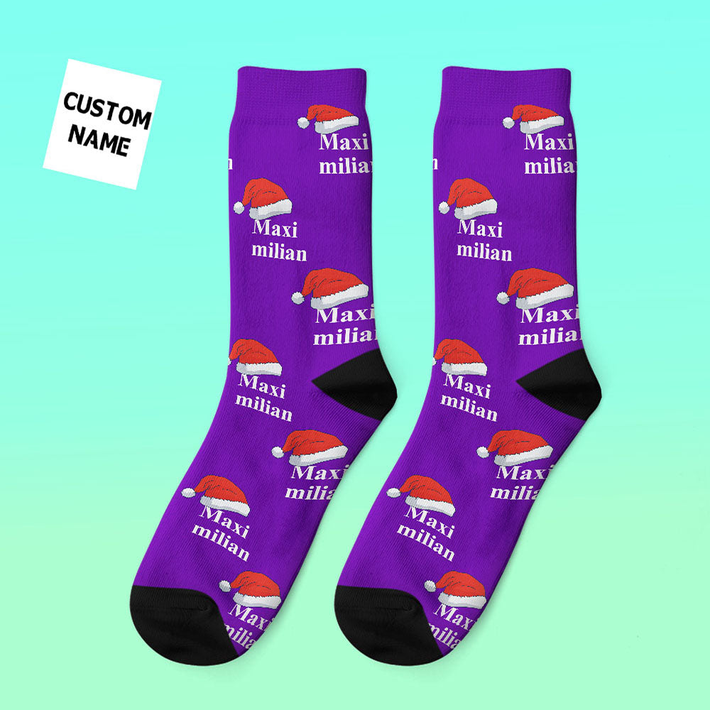 Custom Engraved Thick Socks Custom Name Christmas Gifts-Blongser