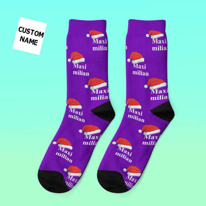 Custom Engraved Thick Socks Custom Name Christmas Gifts-Blongser