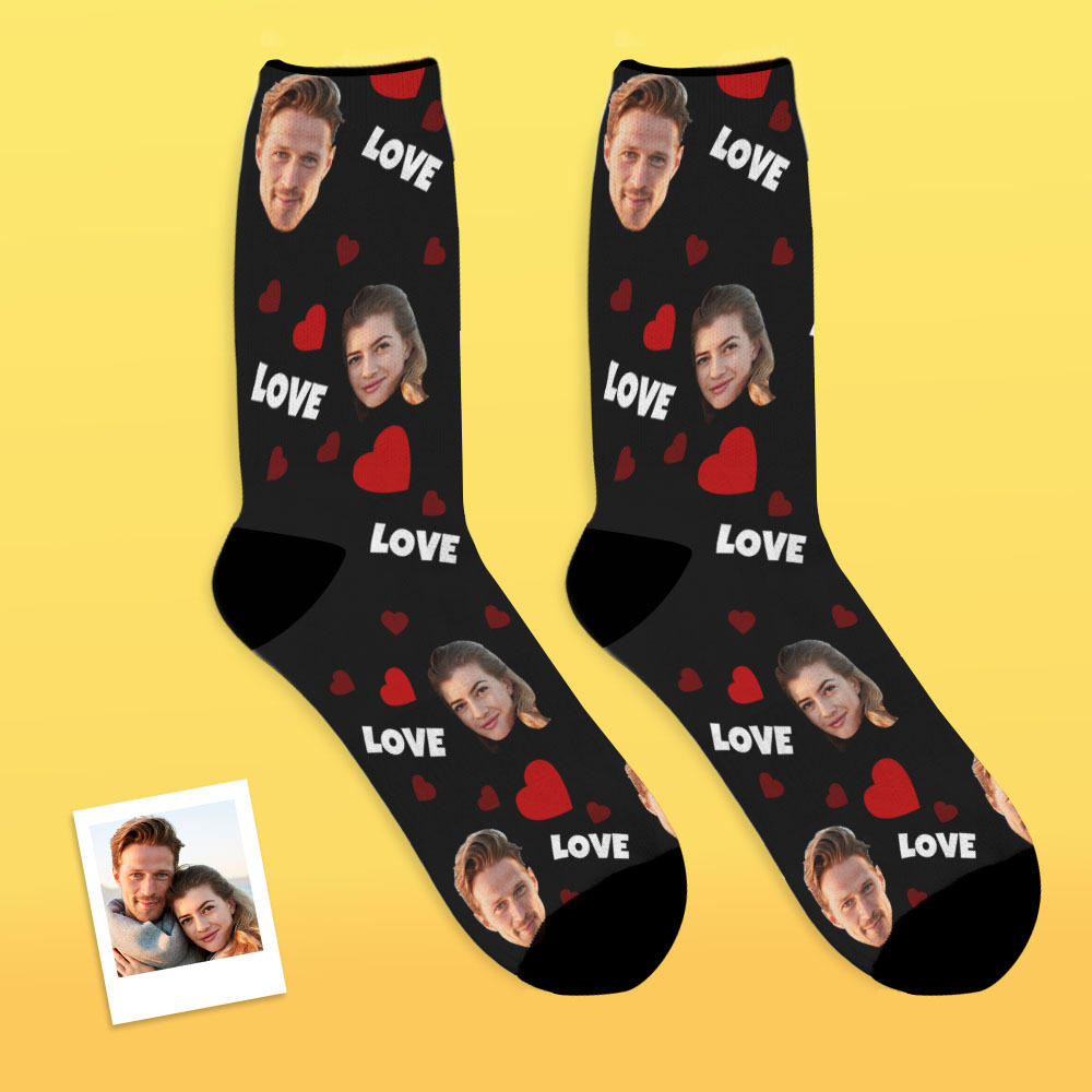 Custom Face Socks Personalized Photo Socks Gift For Family - Love-Blongser
