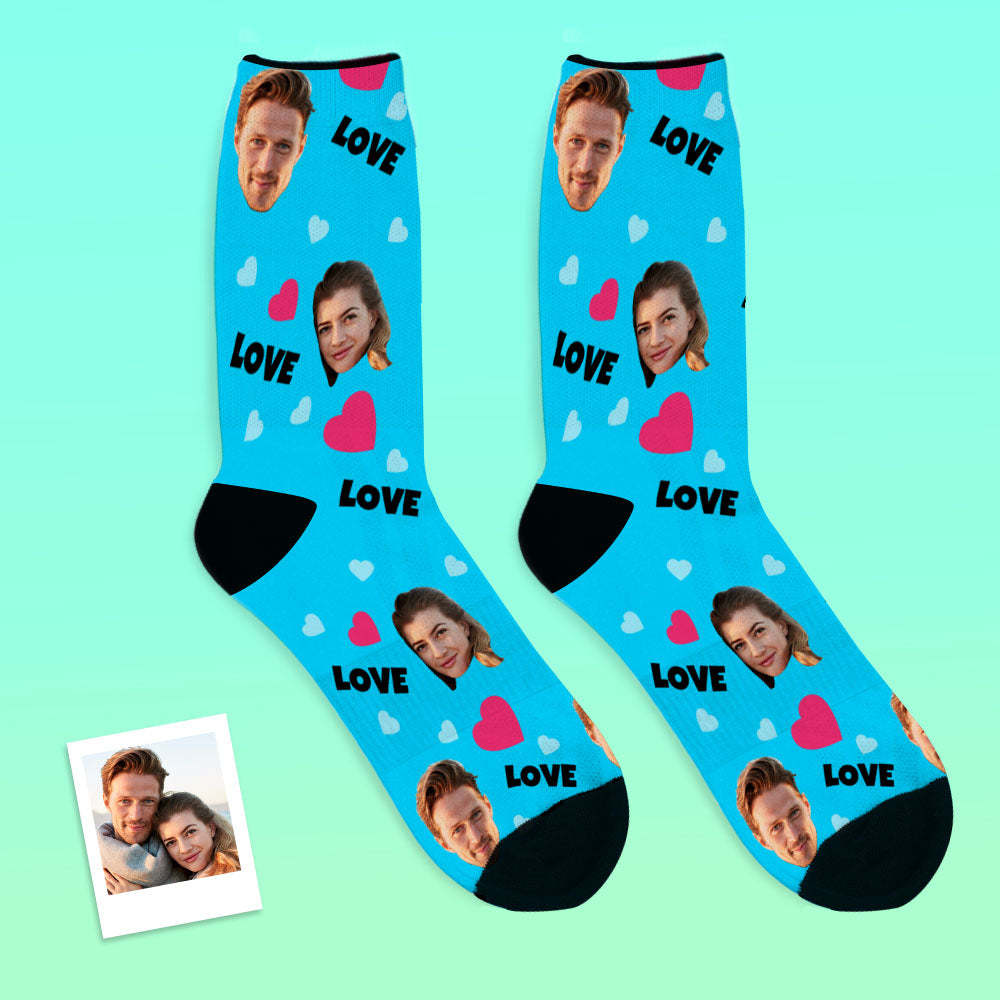 Custom Face Socks Personalized Photo Socks Gift For Family - Love-Blongser