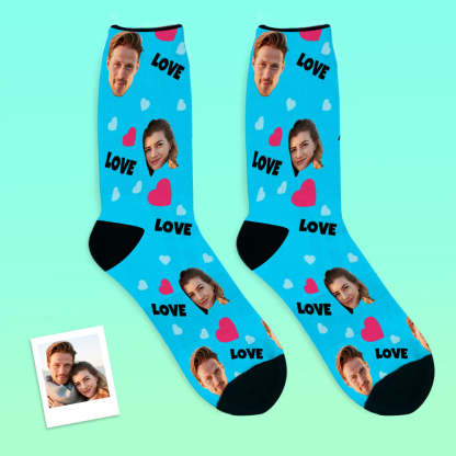 Custom Face Socks Personalized Photo Socks Gift For Family - Love-Blongser