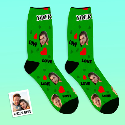 Custom Face Socks Personalized Photo Socks Gift For Family - Love-Blongser